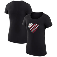 MLB Arizona Diamondbacks G-III 4Her by Carl Banks Women's Super-Slim Fit Lightweight Heart Graphic T-Shirt