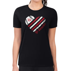MLB Arizona Diamondbacks G-III 4Her by Carl Banks Women's Super-Slim Fit Lightweight Heart Graphic T-Shirt