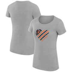MLB Baltimore Orioles G-III 4Her by Carl Banks Women's Super-Slim Fit Lightweight Heart Graphic T-Shirt