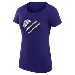 MLB Colorado Rockies G-III 4Her by Carl Banks Women's Super-Slim Fit Lightweight Heart Graphic T-Shirt