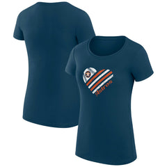 MLB Houston Astros G-III 4Her by Carl Banks Women's Super-Slim Fit Lightweight Heart Graphic T-Shirt