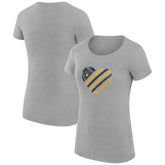 MLB Milwaukee Brewers G-III 4Her by Carl Banks Women's Super-Slim Fit Lightweight Heart Graphic T-Shirt
