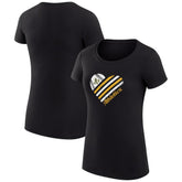 MLB Athletics G-III 4Her by Carl Banks Women's Super-Slim Fit Lightweight Heart Graphic T-Shirt