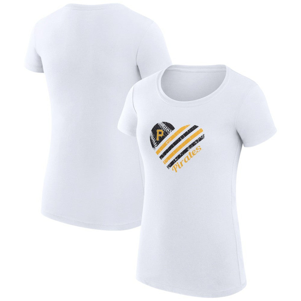 MLB Pittsburgh Pirates G-III 4Her by Carl Banks Women's Super-Slim Fit Lightweight Heart Graphic T-Shirt