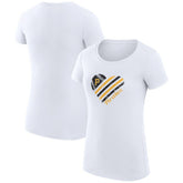 MLB Pittsburgh Pirates G-III 4Her by Carl Banks Women's Super-Slim Fit Lightweight Heart Graphic T-Shirt