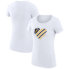 MLB Pittsburgh Pirates G-III 4Her by Carl Banks Women's Super-Slim Fit Lightweight Heart Graphic T-Shirt