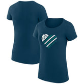 MLB Seattle Mariners G-III 4Her by Carl Banks Women's Super-Slim Fit Lightweight Heart Graphic T-Shirt
