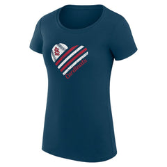 MLB St. Louis Cardinals G-III 4Her by Carl Banks Women's Super-Slim Fit Lightweight Heart Graphic T-Shirt