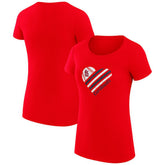 MLB St. Louis Cardinals G-III 4Her by Carl Banks Women's Super-Slim Fit Lightweight Heart Graphic T-Shirt