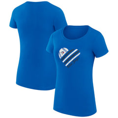 MLB Toronto Blue Jays G-III 4Her by Carl Banks Women's Super-Slim Fit Lightweight Heart Graphic T-Shirt