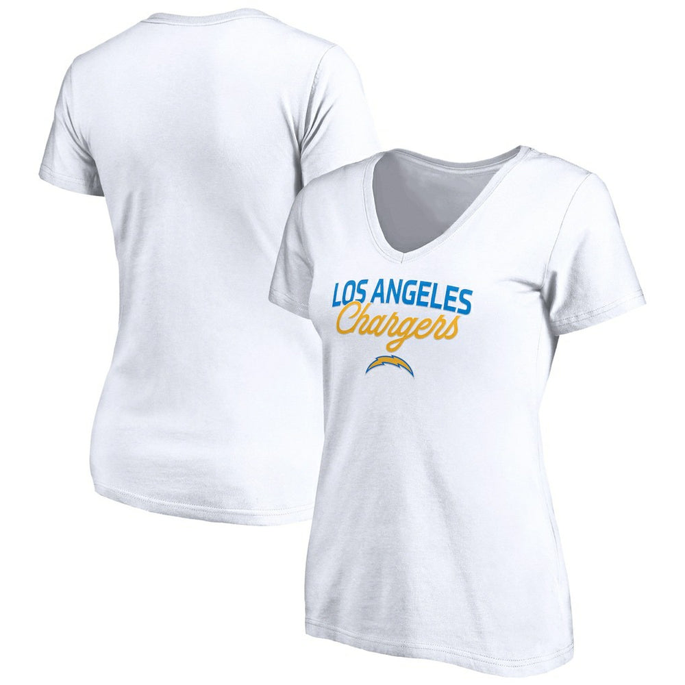 Women's Depth Chart V-Neck T-Shirt - Los Angeles Chargers