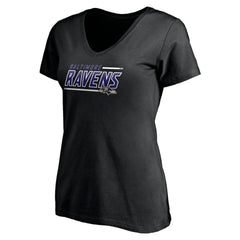 Women's Mascot In Bounds V-Neck T-Shirt - Baltimore Ravens