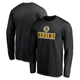 NHL Black Boston Bruins Team Arch Knockout Long Sleeve T-Shirt
