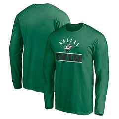 NHL Kelly Green Dallas Stars Team Arch Knockout Long Sleeve T-Shirt