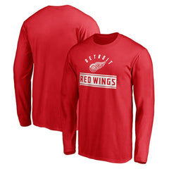 NHL Red Detroit Red Wings Team Arch Knockout Long Sleeve T-Shirt