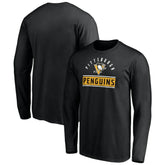 NHL Black Pittsburgh Penguins Team Arch Knockout Long Sleeve T-Shirt