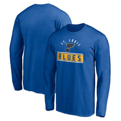 NHL Blue St. Louis Blues Team Arch Knockout Long Sleeve T-Shirt