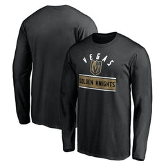 NHL Black Vegas Golden Knights Team Arch Knockout Long Sleeve T-Shirt