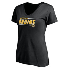NHL Black Boston Bruins Women's Mascot In Bounds V-Neck T-Shirt