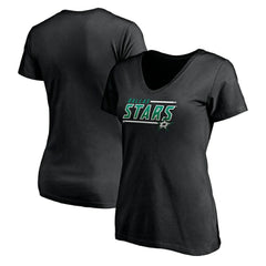 NHL Black Dallas Stars Women's Mascot In Bounds V-Neck T-Shirt