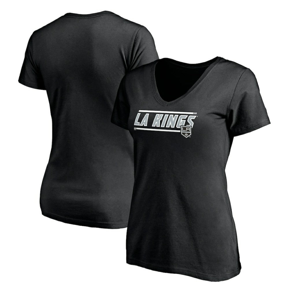 NHL Black Los Angeles Kings Women's Mascot In Bounds V-Neck T-Shirt