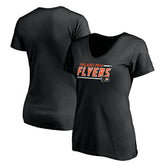 NHL Black Philadelphia Flyers Women's Mascot In Bounds V-Neck T-Shirt