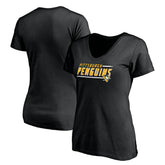 NHL Black Pittsburgh Penguins Women's Mascot In Bounds V-Neck T-Shirt