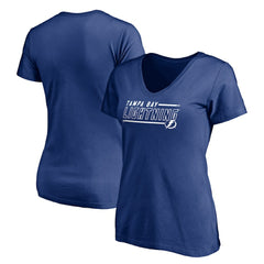 NHL Blue Tampa Bay Lightning Women's Mascot In Bounds V-Neck T-Shirt
