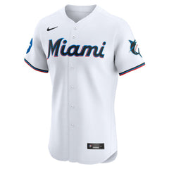 MLB Miami Marlins Nike Home Elite Patch Jersey