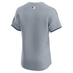 MLB Kansas City Royals Nike Road Vapor Premier Elite Patch Jersey