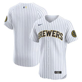 MLB Milwaukee Brewers Nike Alternate Vapor Premier Elite Patch Jersey