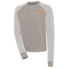 MLB Houston Astros Antigua Women's Flier Bunker Tri-Blend Pullover Sweatshirt