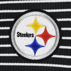 Antigua Women's Maverick Waffle Henley Long Sleeve T-Shirt - Pittsburgh Steelers