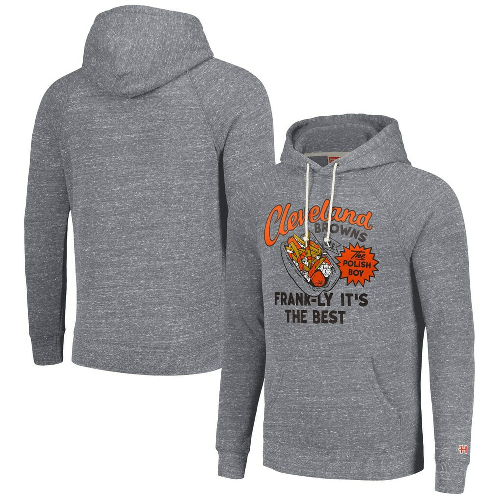 Homage Unisex NFL x Guy Fieri’s Flavortown Tri-Blend Pullover Hoodie - Cleveland Browns