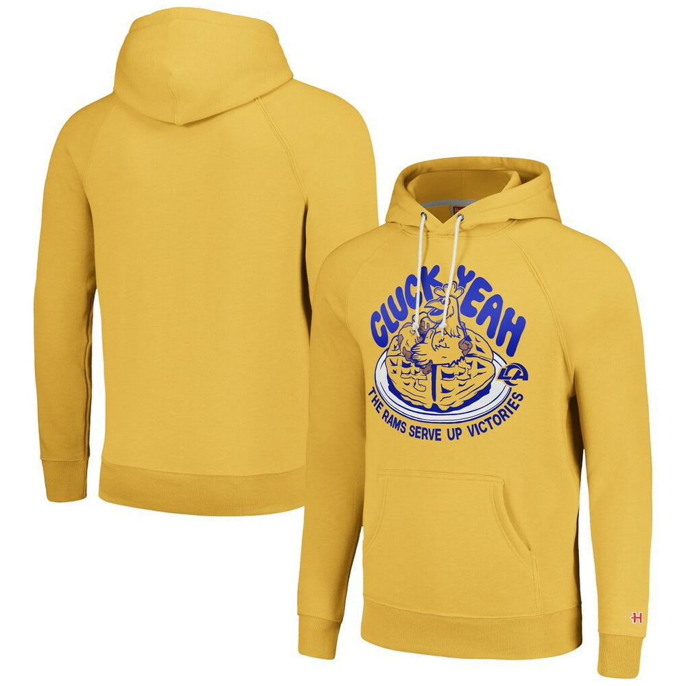 Homage Unisex NFL x Guy Fieri’s Flavortown Tri-Blend Pullover Hoodie - Los Angeles Rams