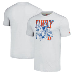John Elway Homage Unisex Unisex Caricature Retired Player Tri-Blend T-Shirt - Denver Broncos
