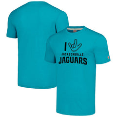Homage Unisex The NFL ASL Collection by Love Sign Tri-Blend T-Shirt - Jacksonville Jaguars