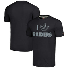 Homage Unisex The NFL ASL Collection by Love Sign Tri-Blend T-Shirt - Las Vegas Raiders