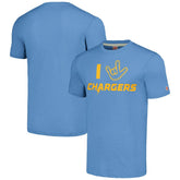 Homage Unisex The NFL ASL Collection by Love Sign Tri-Blend T-Shirt - Los Angeles Chargers