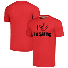 Homage Unisex The NFL ASL Collection by Love Sign Tri-Blend T-Shirt - Tampa Bay Buccaneers