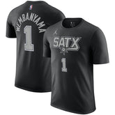 NBA Victor Wembanyama San Antonio Spurs Jordan Brand 2022/23 Statement Edition Name & Number T-Shirt