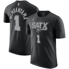 NBA Victor Wembanyama San Antonio Spurs Jordan Brand 2022/23 Statement Edition Name & Number T-Shirt