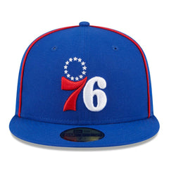 NBA Philadelphia 76ers Piped & Flocked 59Fifty Fitted Hat
