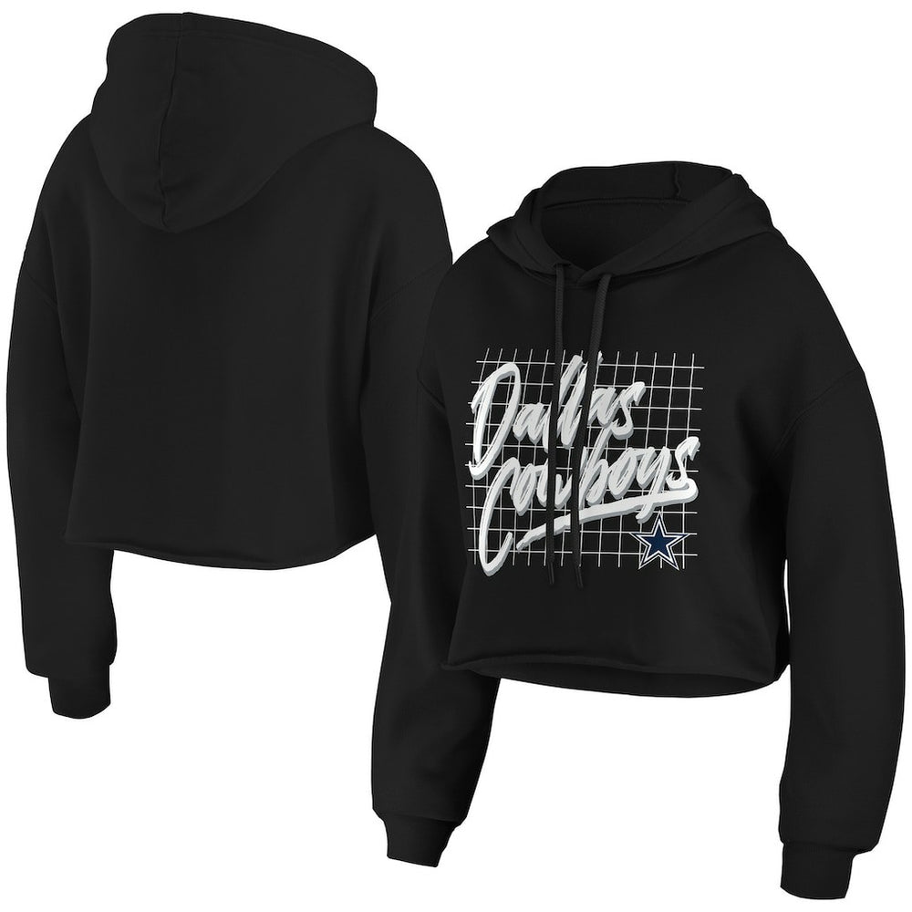 WEAR by Erin Andrews Women's Domestic Cropped Pullover Hoodie - Dallas Cowboys