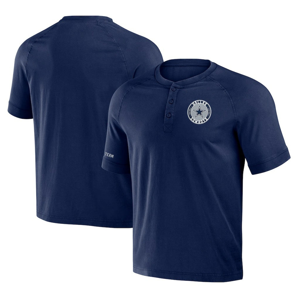 NFL x Darius Rucker Collection Washed Raglan Henley T-Shirt - Dallas Cowboys