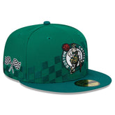 NBA Boston Celtics Rally Drive Checkerboard 59FIFTY Crown Fitted Hat