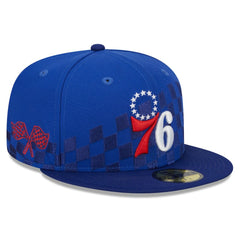NBA Philadelphia 76ers Rally Drive Checkerboard 59FIFTY Crown Fitted Hat