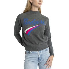 MLB Los Angeles Dodgers Lusso Women's Serena Raglan Pullover Sweater