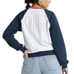 MLB St. Louis Cardinals Lusso Women's Mack Fleece V-Neck Pullover Top