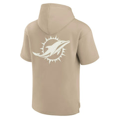 Unisex Elements Super Soft Fleece Short Sleeve Pullover Hoodie - Miami Dolphins
